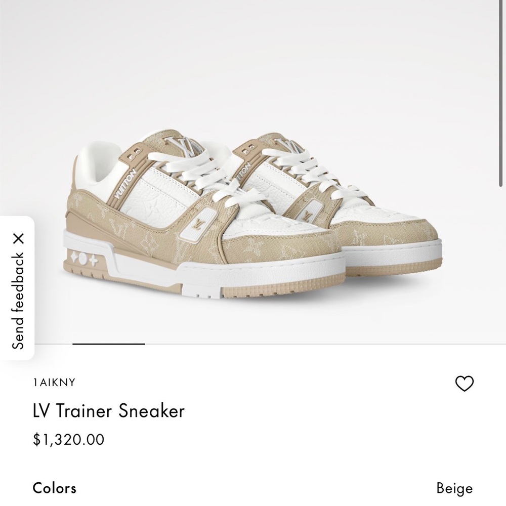 Louis Vuitton Tan and Cream Sneakers - Picture 7 of 7